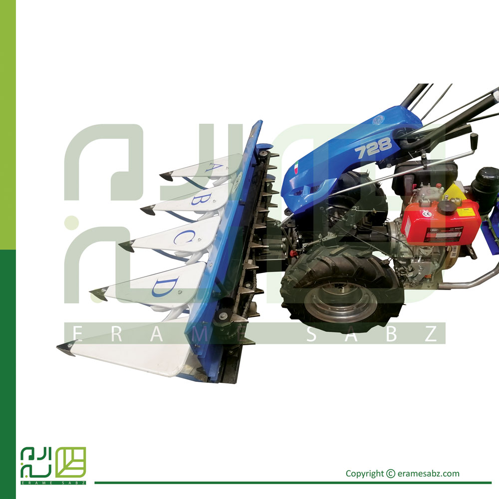 دروگر BCS 728 با هد غلات ۱۲۰ سانتی متر